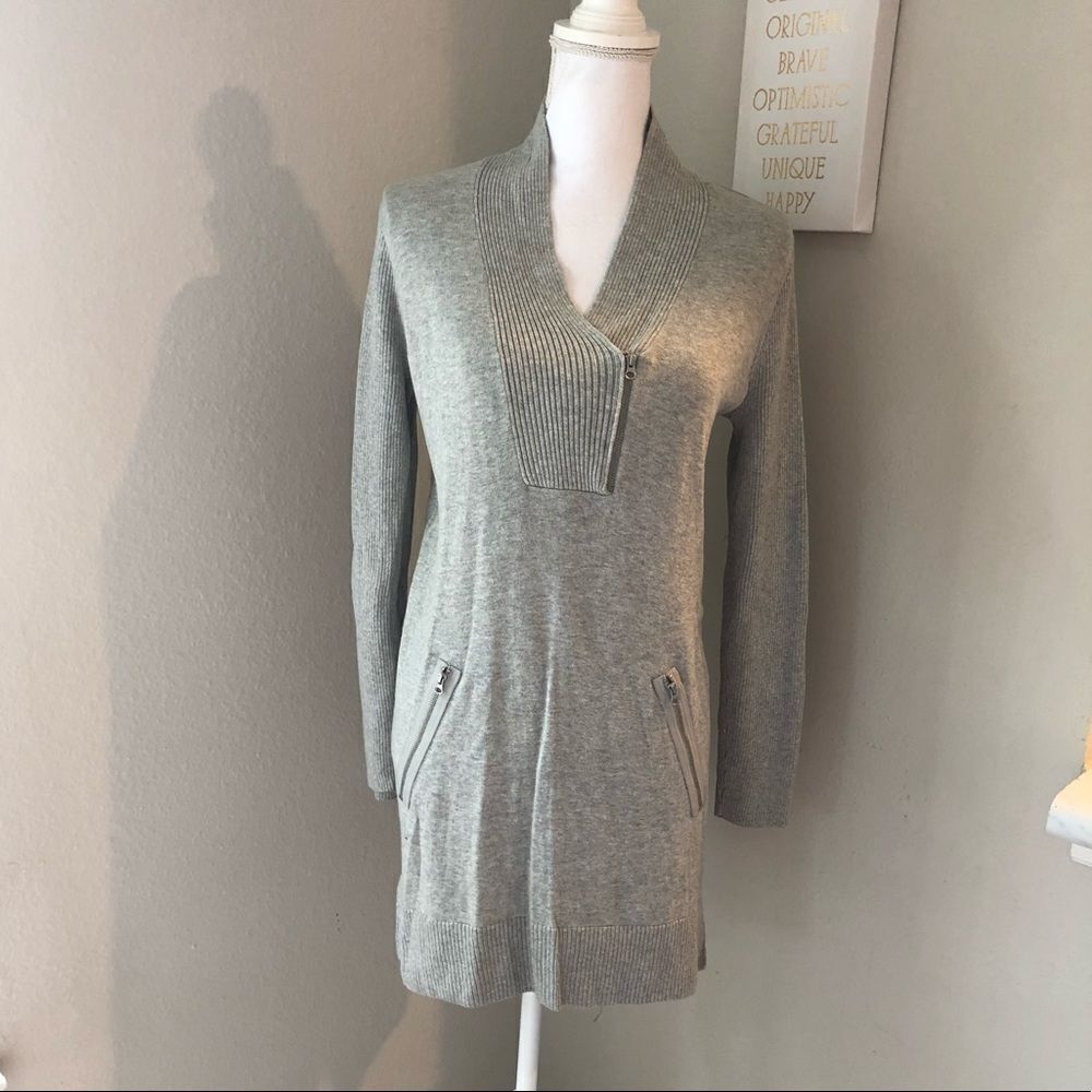 eight eight eight Gray Sweater Tunic